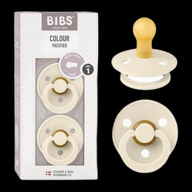 Bibs Pacifier (Natural Rubber, 0-6 Months, 2 Pack)